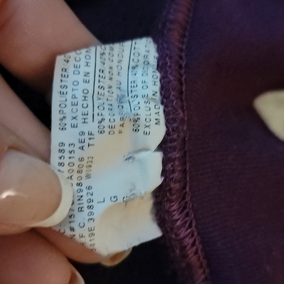 Champion Full Zip Hoodie Large Purple - Picture 6 of 6